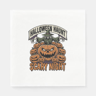 Enge Halloween Pompoenen Vintage Gravure Shirt A Servet