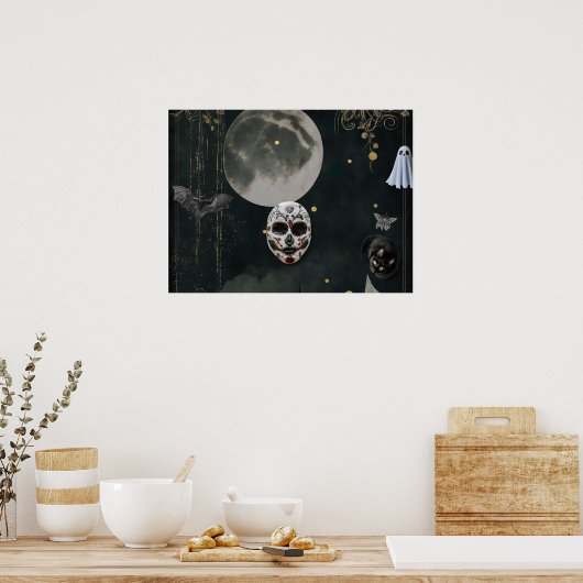 Enge Halloween Poster - Spooky en Dark (Keuken)