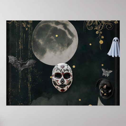 Enge Halloween Poster - Spooky en Dark (Voorkant)