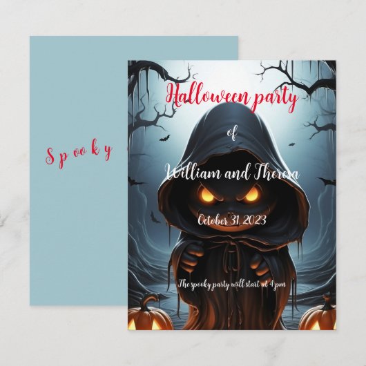 Enge Halloween-prentbriefkaart Kaart (Voorkant / Achterkant)