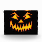 Enge Halloween Pumpkin Face Fotodoos Fotoblokken (Voorkant)