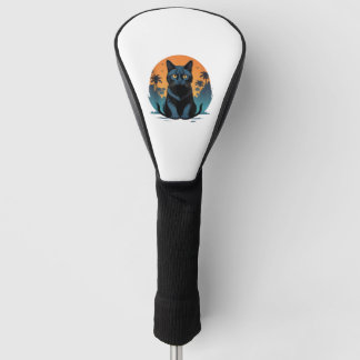  Enge Halloween Retro Zwarte Kat Kostuum Voor Golfheadcover