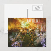 Enge Halloween-schedel Briefkaart (Voorkant / Achterkant)