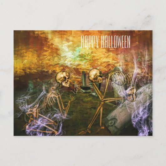 Enge Halloween-schedel Briefkaart (Voorkant)