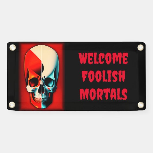 Enge Halloween schedel ontworpen banners (Horizontaal)