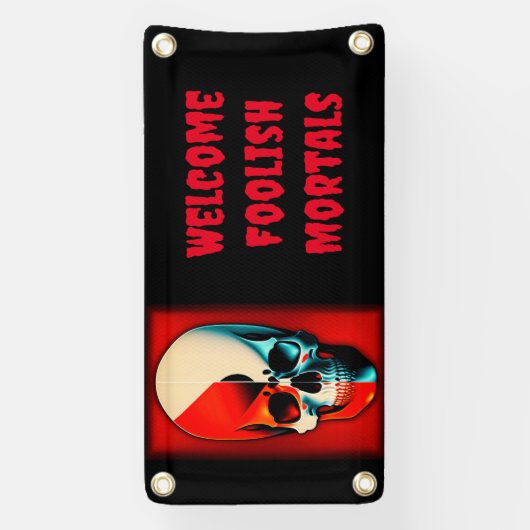 Enge Halloween schedel ontworpen banners (Verticaal)