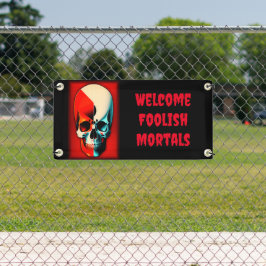 Enge Halloween schedel ontworpen banners