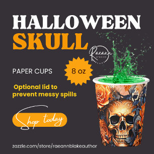 Enge Halloween Schedel Papieren Bekers