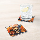 Enge Halloween Schedel Papieren Onderzetters (Insitu)