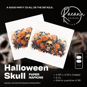 Enge Halloween Schedel Papieren Servetten