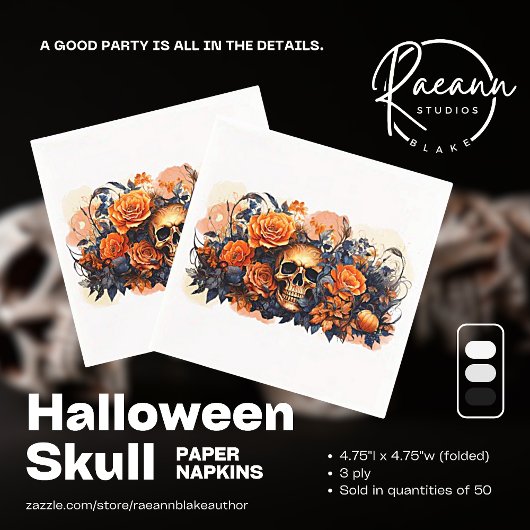 Enge Halloween Schedel Papieren Servetten