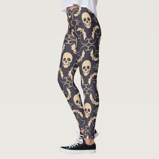 Enge Halloween Skulls Patroon Leggings (Links)