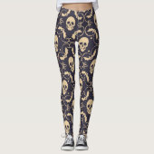Enge Halloween Skulls Patroon Leggings (Voorkant)