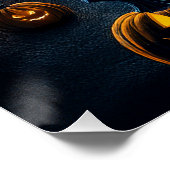 Enge Halloween spookachtige stad Trick or treat Perfect Poster (Hoek)