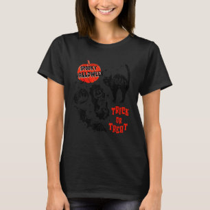 Enge Halloween Trick Or Treat Pompoenskelet C T-shirt