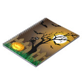 Enge Halloween-tuin scène Notitieboek (Linkerzijde)