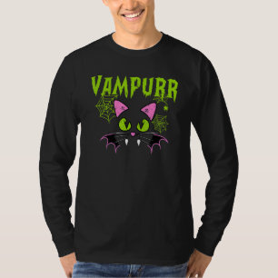Enge Halloween Vampurr Kat Vampier Kostuum Kindere T-shirt