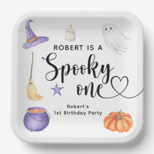 Enge Halloween verjaardagsfeestje een jaar Papieren Bordje