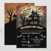 Enge Halloween verjaardagsfeestje Kaart (Voorkant / Achterkant)