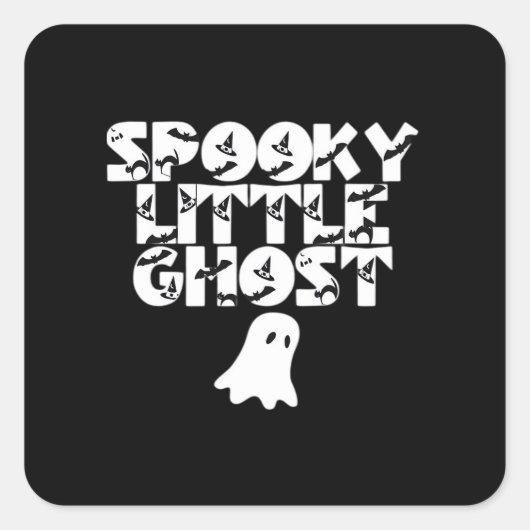 Enge Halloween Vierkante Sticker (Voorkant)