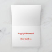 Enge Halloween Vleermuis Groeten Kaart (Binnen)