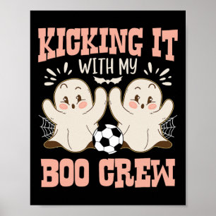 Enge Halloween-voetbal Ik doe het met mijn schat C Poster