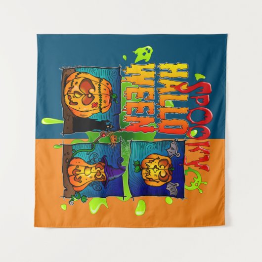 Enge Halloween Wandkleed (Voorkant (horizontaal))