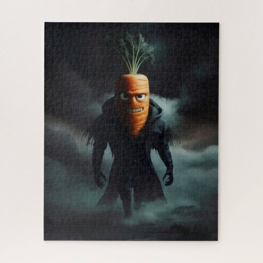 Enge Halloween wortel. Legpuzzel (Verticaal)