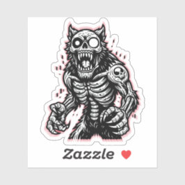 Enge Halloween Zombie Weerwolf Sticker