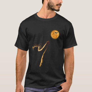 Enge Halloween Zwart Kattenkostuum Retro Ca T-shirt