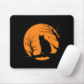Enge Halloween Zwart Kattenkostuum Retro Mo Muismat (Met muis)