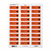 Enge Halloween Zwarte Kat Etiket (Full Sheet)