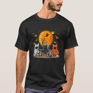 Enge Halloween Zwarte Kat T-shirt