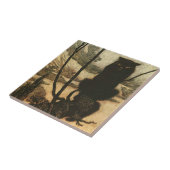 Enge Halloween Zwarte Kat Vintage Rackham Tegeltje (Zijkant)