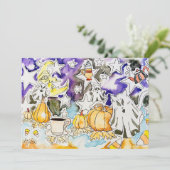 Enge Halloweenkaart Feestdagenkaart (Staand voorkant)