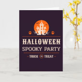 Enge Halloweenkaart Kaart (Gele Bloem)