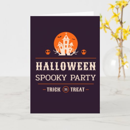 Enge Halloweenkaart Kaart (Gele Bloem)