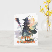 Enge Halloweenkaart Kaart (Gele Bloem)