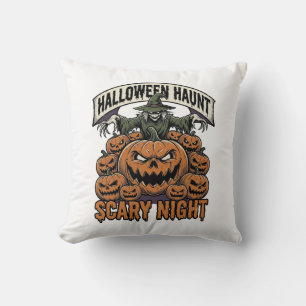 Enge Halloweenpompoenen Vintage Gravure Shirt A Kussen