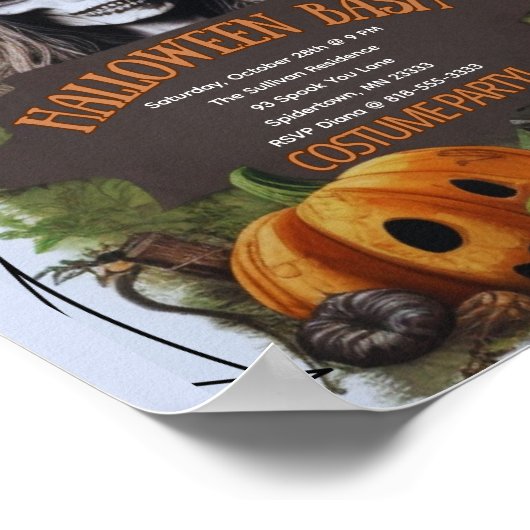 Enge heks Halloween bash kostuum party Poster (Hoek)