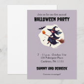 Enge Heks Halloween Feest Uitnodigingen (Voorkant / Achterkant)