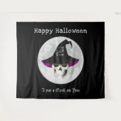 Enge heks Halloween-feestje Wandkleed (Voorkant (horizontaal))