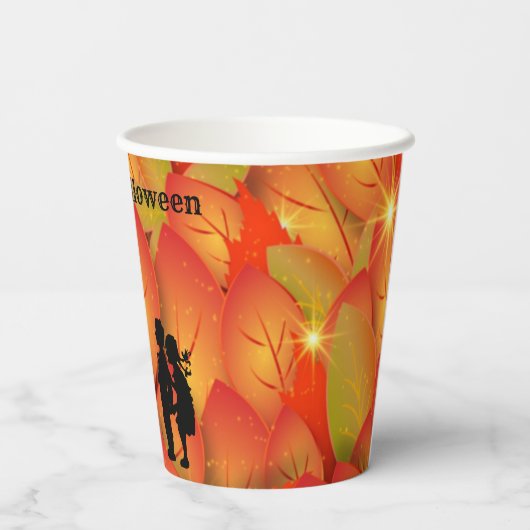 Enge heks Halloween papieren beker (Achterkant)