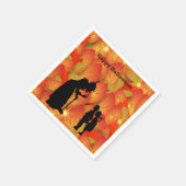 Enge heks Halloween papieren servetten (Hoek)