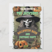 Enge heks Halloween Party Kaart (Voorkant)