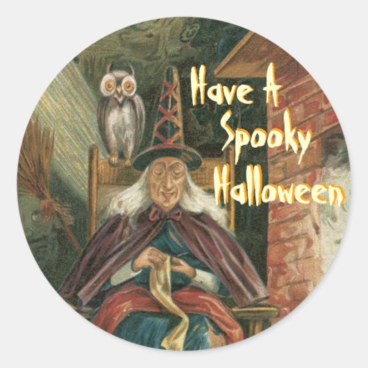 Enge heks Halloween Stickers (Voorkant)