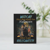 Enge Heksen Halloween Feest Briefkaart (Staand voorkant)