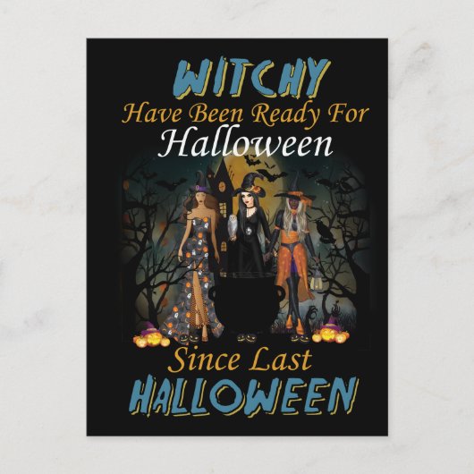 Enge Heksen Halloween Feest Briefkaart (Voorkant)