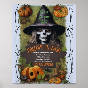 Enge Heksen Halloween Feest Costuumfeest Poster