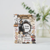 Enge Heksen Halloween Feestje Briefkaart (Staand voorkant)